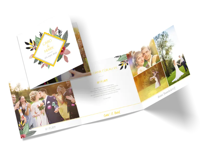Dankeskarte "Blumengedeck"