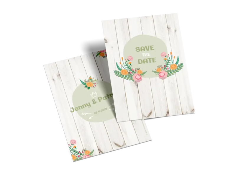 Save-the-Date-Karte "Liebe aus Holz"