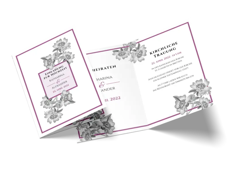 Hochzeitseinladung "Timeless Flowers"