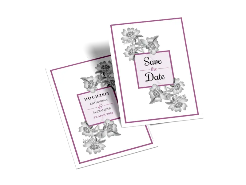 Save-the-Date-Karte "Timeless Flowers"