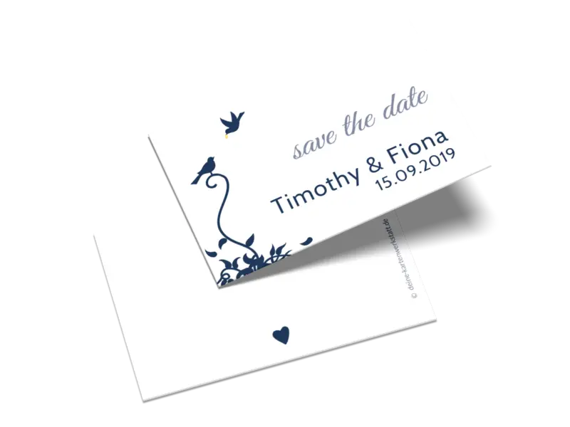Save-the-Date-Karte "Lovely Birds"