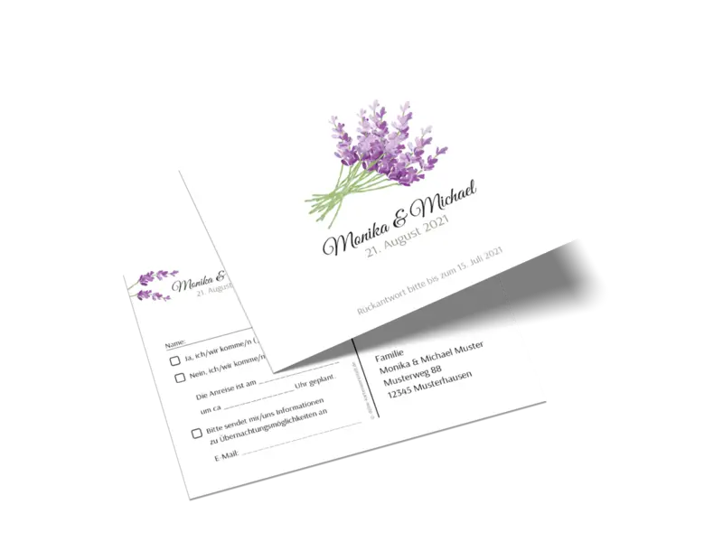 Antwortkarte "Lavendel"