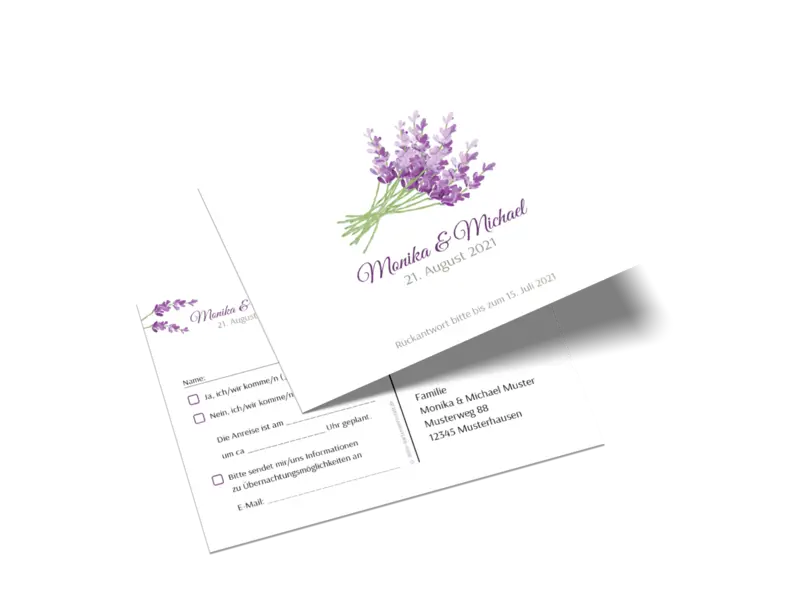 Antwortkarte "Lavendel"