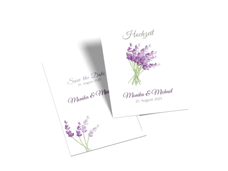 Save-the-Date-Karte "Lavendel"