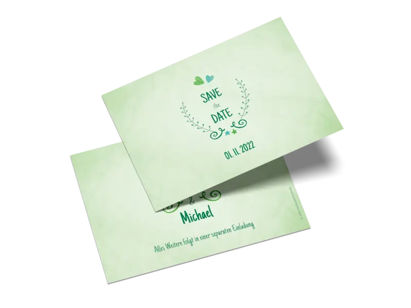 Save-the-Date-Karte "Pastell"