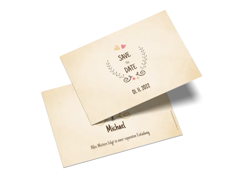 Save-the-Date-Karte "Pastell"