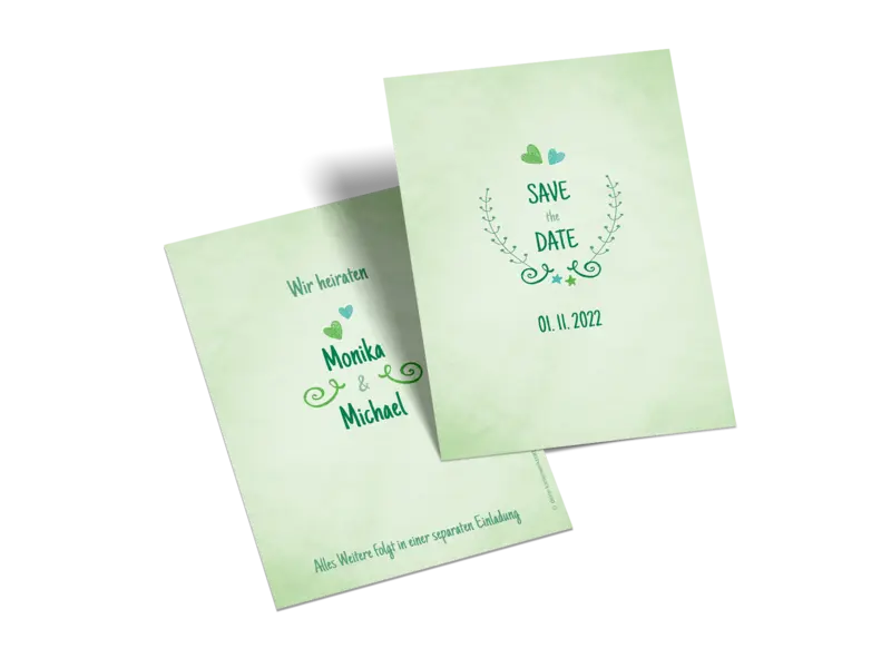 Save-the-Date-Karte "Pastell"