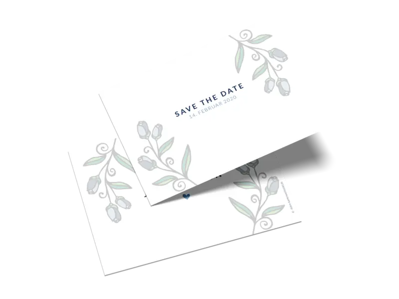 Save-the-Date-Karte "Abstract Rose"