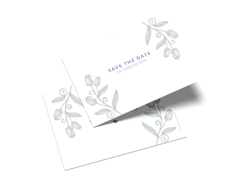 Save-the-Date-Karte "Abstract Rose"