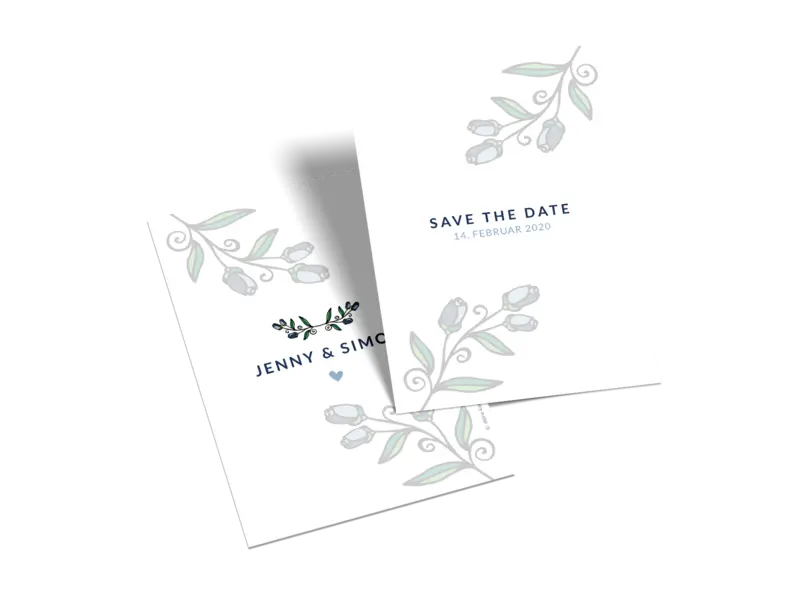 Save-the-Date-Karte "Abstract Rose"