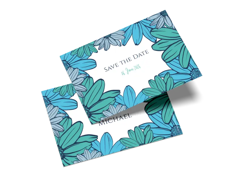 Save-the-Date-Karte "Gerbera"