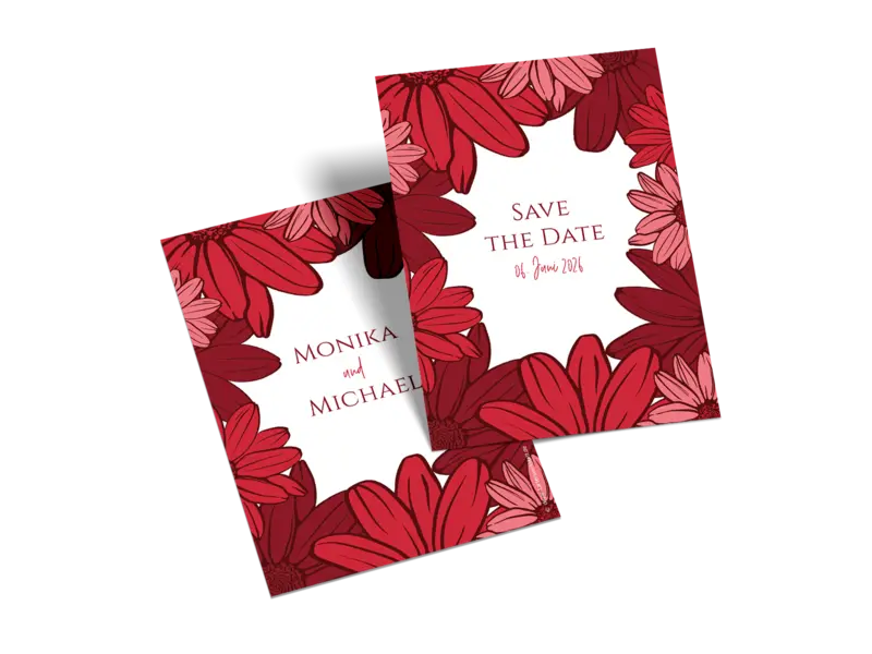 Save-the-Date-Karte "Gerbera"