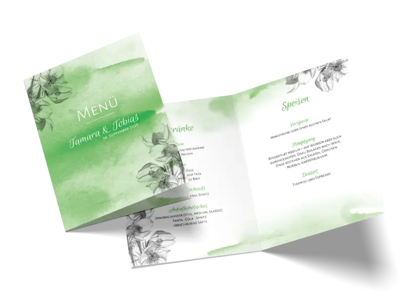 Menükarte "Aquarell"