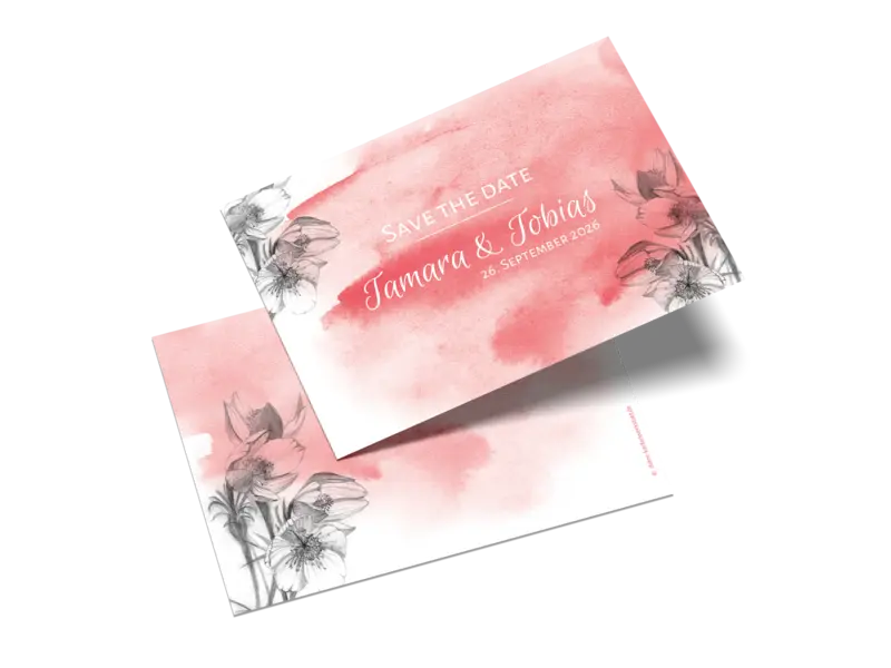 Save-the-Date-Karte "Aquarell"