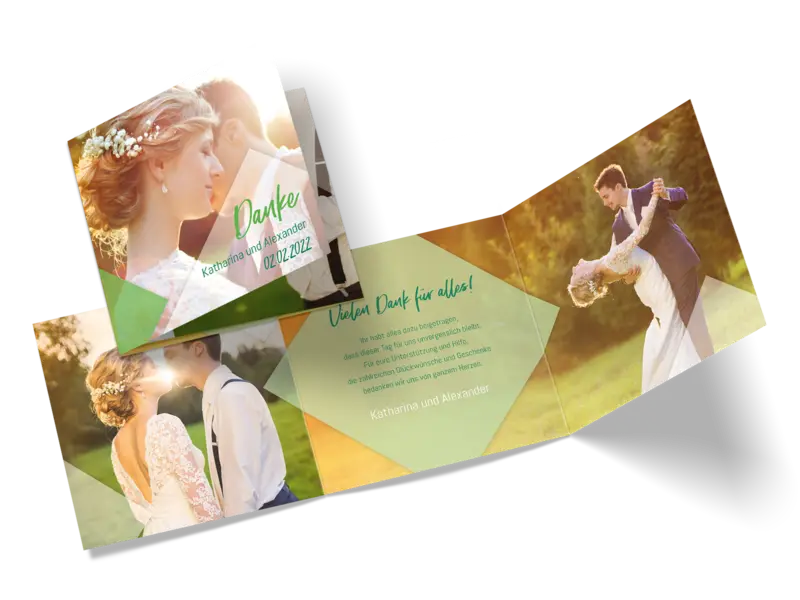 Dankeskarte "Liebe im Quadrat"