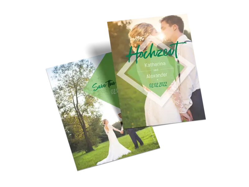 Save-the-Date-Karte "Liebe im Quadrat"