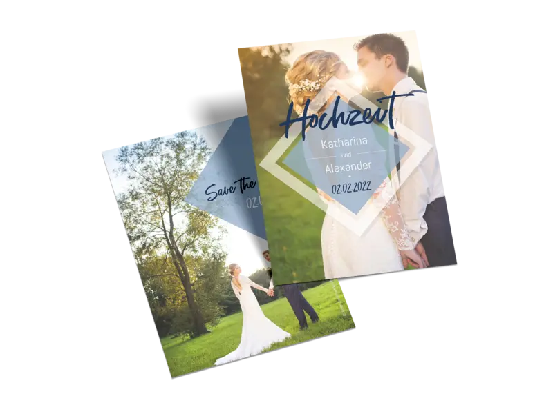 Save-the-Date-Karte "Liebe im Quadrat"