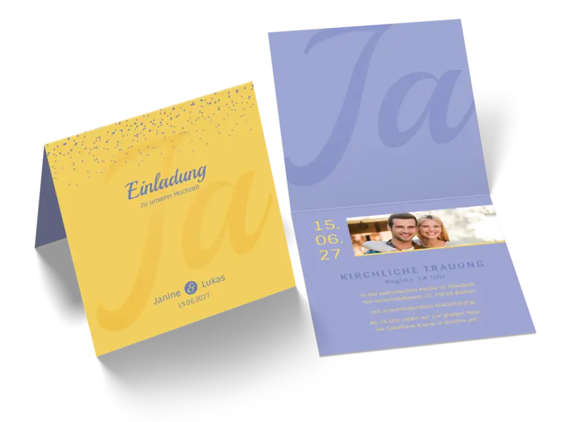 Hochzeitseinladung "Sag ja"
