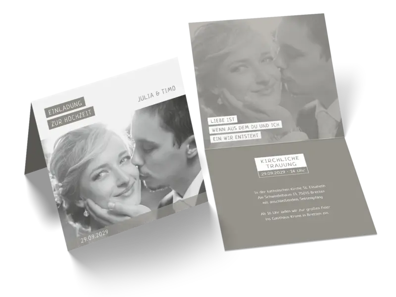 Hochzeitseinladung "Farbenspiel"