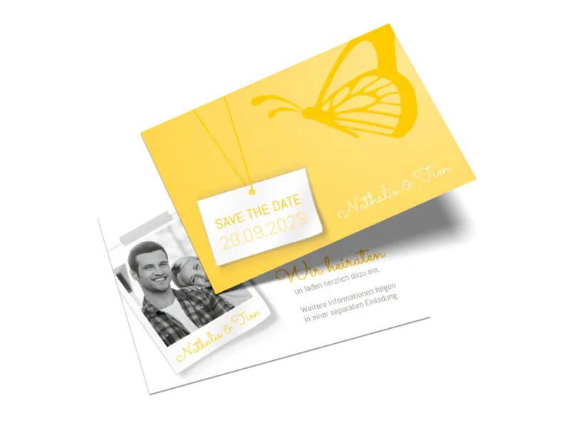 Save-the-Date-Karte "Schmetterling"