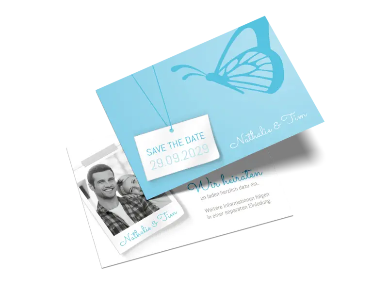 Save-the-Date-Karte "Schmetterling"