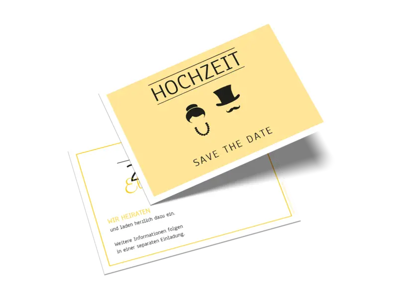 Save-the-Date-Karte "Silhouette"