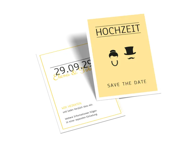 Save-the-Date-Karte "Silhouette"