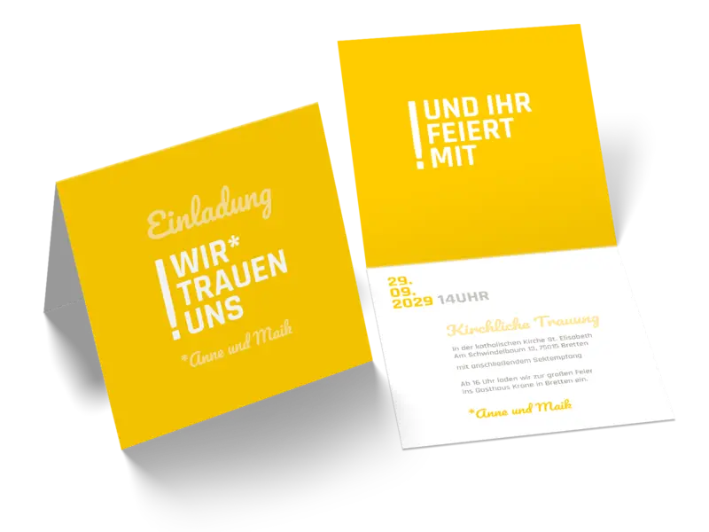 Hochzeitseinladung "Trau Dich"