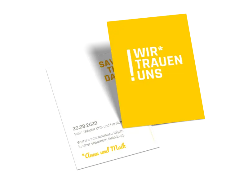 Save-the-Date-Karte "Trau Dich"