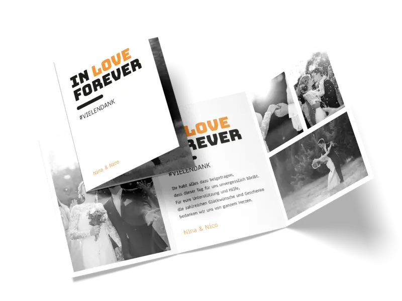 Dankeskarte "In love forever"