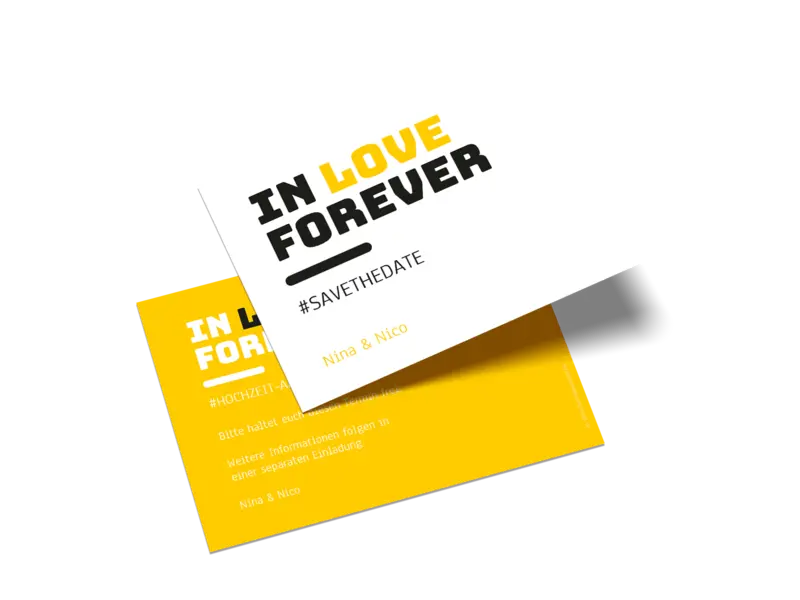Save-the-Date-Karte "In love forever"