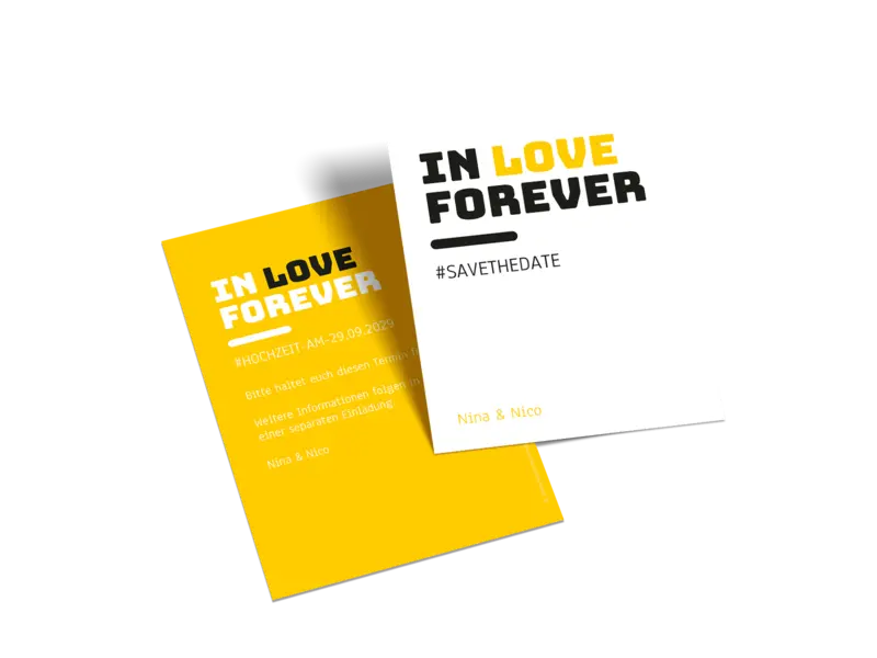 Save-the-Date-Karte "In love forever"