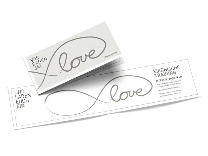 Hochzeitseinladung "Ja zur Liebe"