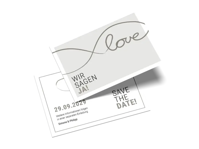 Save-the-Date-Karte "Ja zur Liebe"