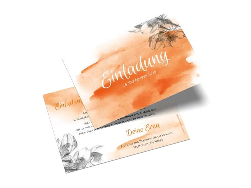 Geburtstagseinladung "Aquarell"