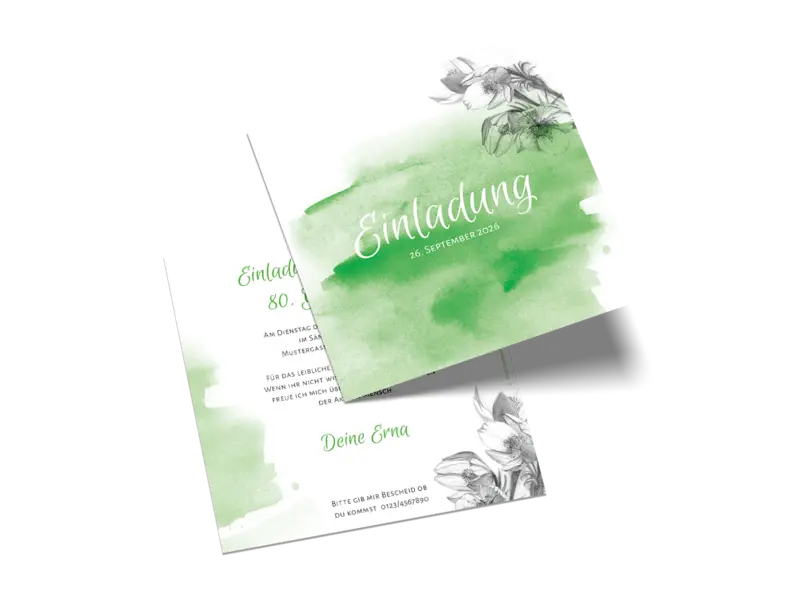 Geburtstagseinladung "Aquarell"