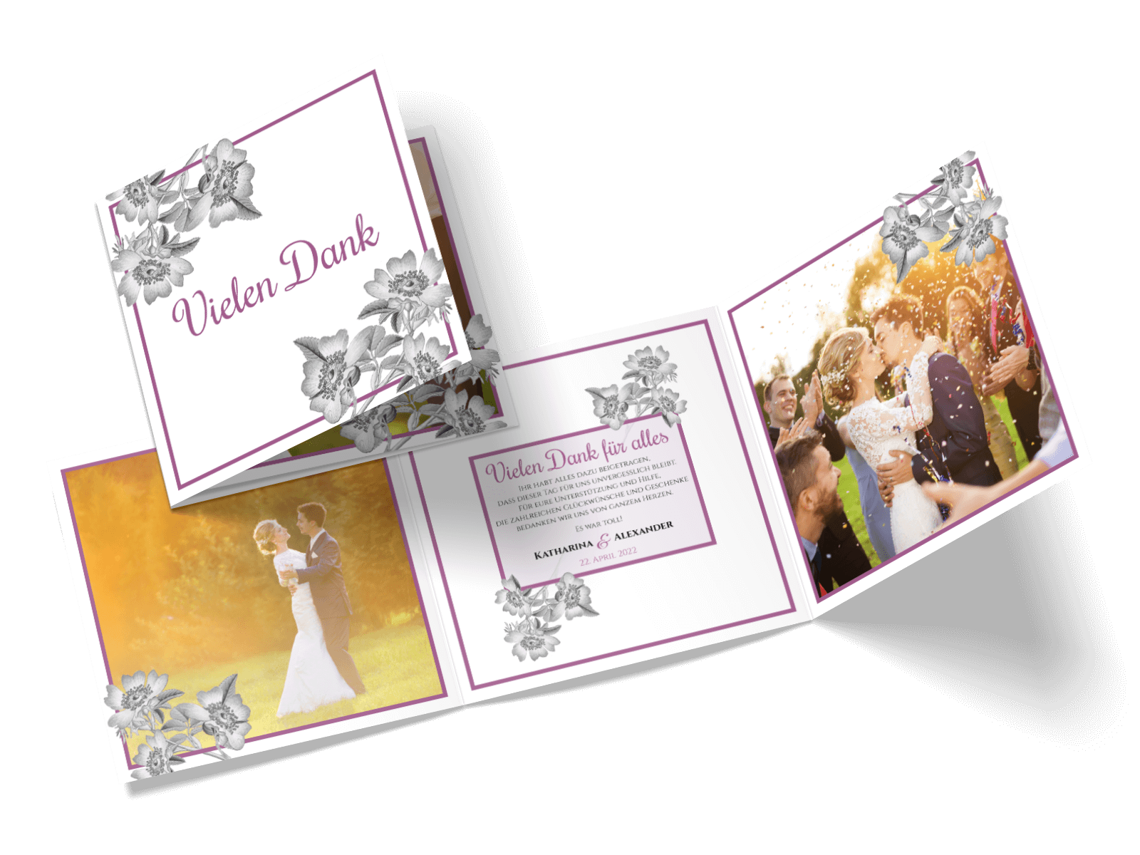 Dankeskarte "Timeless Flowers"