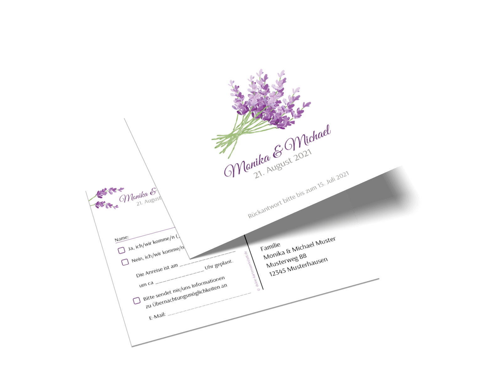 Antwortkarte "Lavendel"