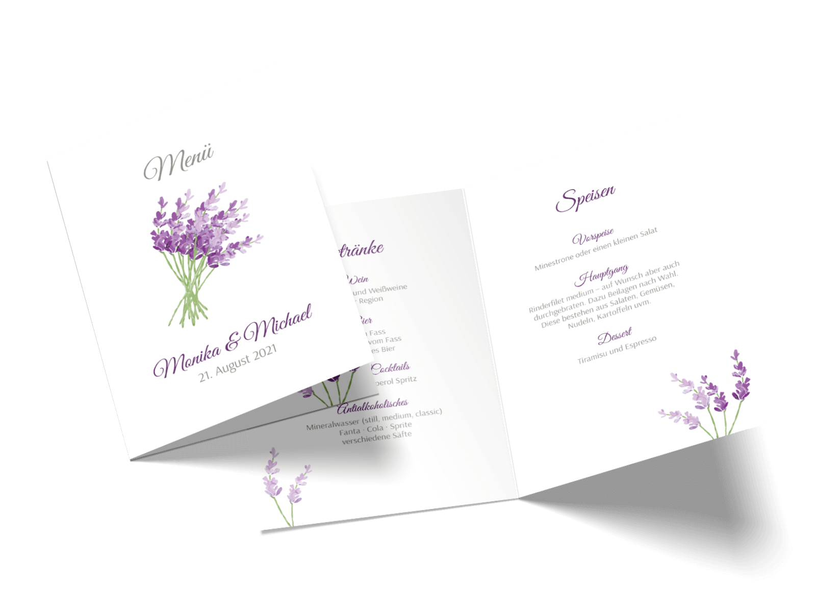 Menükarte "Lavendel"