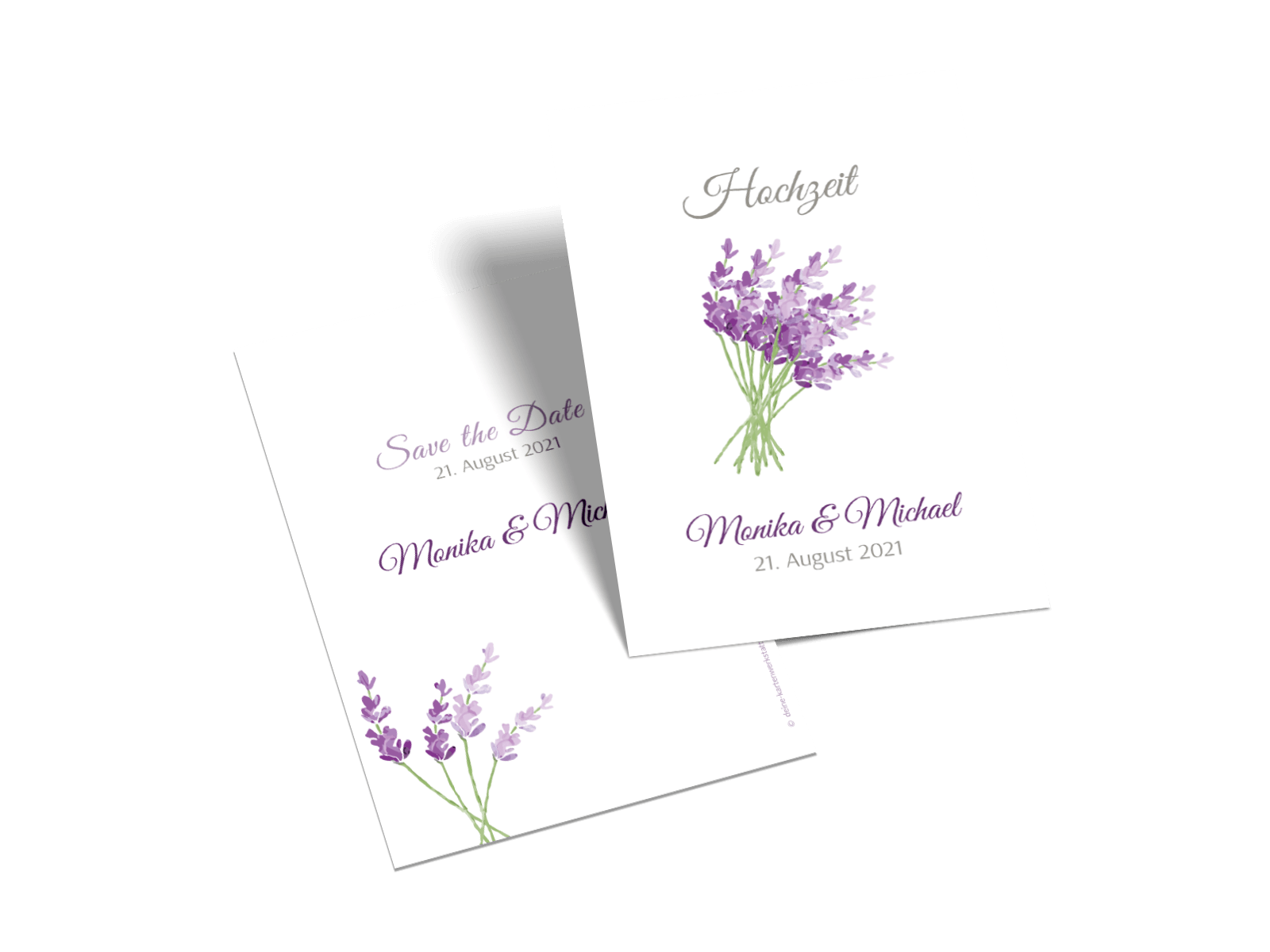 Save-the-Date-Karte "Lavendel"