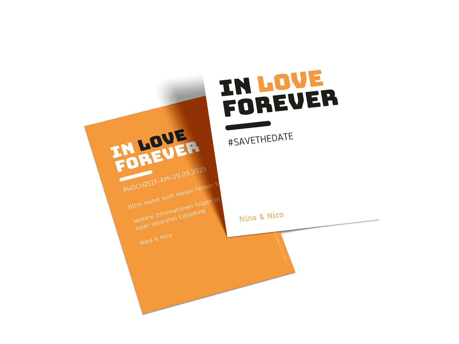 Save-the-Date-Karte "In love forever"