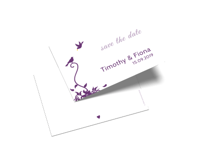 Save-the-Date-Karte "Lovely Birds"