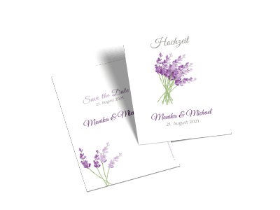 Save-the-Date-Karte "Lavendel"