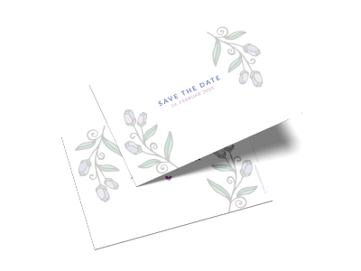 Save-the-Date-Karte "Abstract Rose"